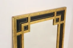 Miroir en bois doré et verre noir par Deknudt Belgium