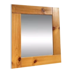 Miroir en bois Maison Regain pin 1980 40x35