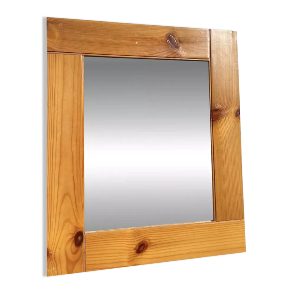 Miroir en bois Maison Regain pin 1980 40x35