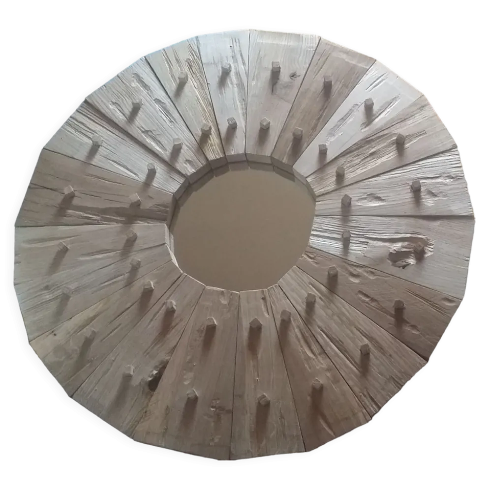Miroir en bois massif 60cm