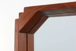 Miroir en bois octogonal géométrique Art Déco, Italie vers 1925