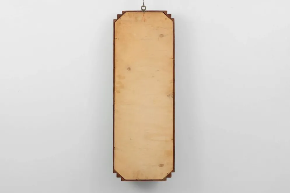 Miroir en bois octogonal géométrique Art Déco, Italie vers 1925