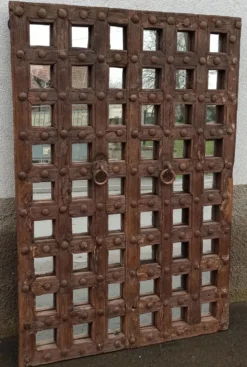 Miroir en bois original avec croisillons
