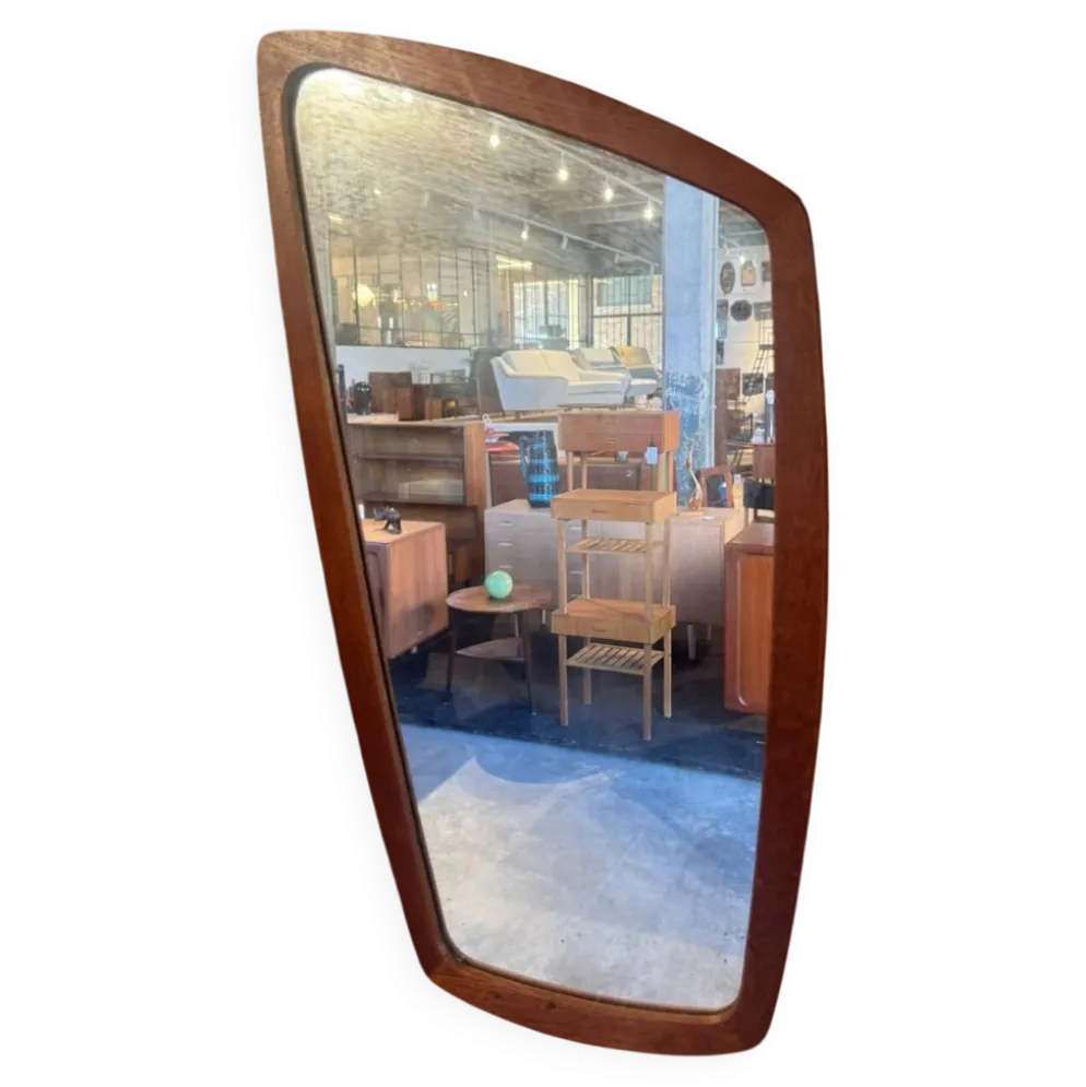 Miroir encadré en teck, Danemark 1960