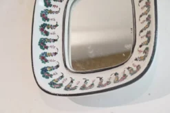 Miroir en ceramique de Wiener Keramik 1960