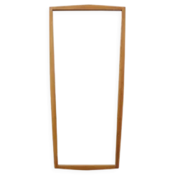 Miroir en chêne des années 60, 84 x 38.5 cm.