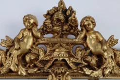 Miroir en chêne doré richement sculpté de style rococo français, 19e siècle