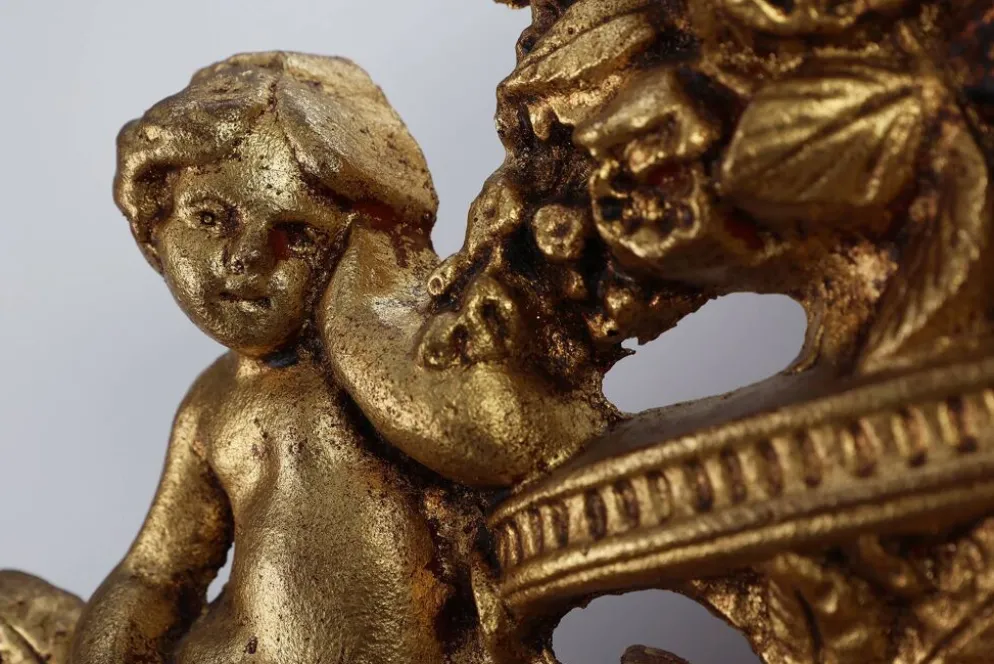 Miroir en chêne doré richement sculpté de style rococo français, 19e siècle