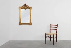 Miroir en chêne doré richement sculpté de style rococo français, 19e siècle
