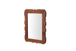Miroir en chêne massif avec bord festonné