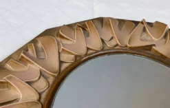 Miroir en céramique années 60