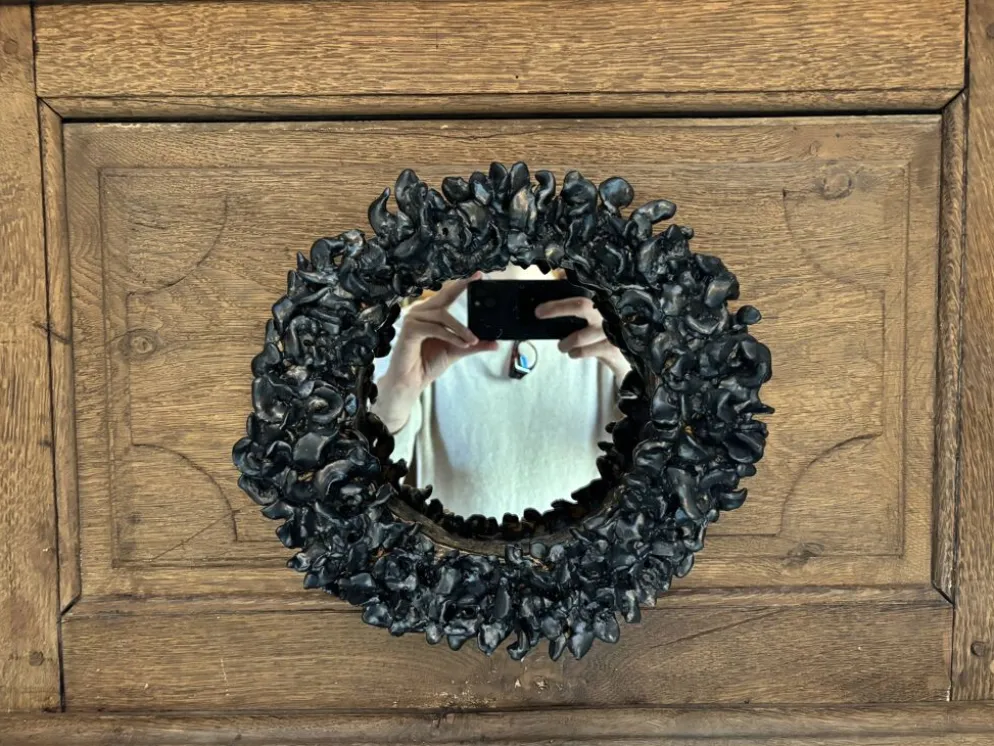 Miroir en céramique contemporaine française, Bosco par Renzo Maar