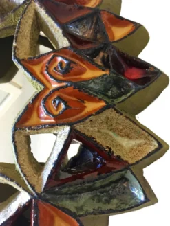 Miroir en céramique de Roland Zobel Atelier Les Cyclades Anduze