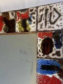 Miroir en céramique des années 60