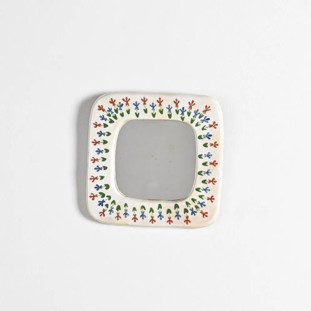 Miroir en céramique, Les Quatre Potiers, France circa 1965
