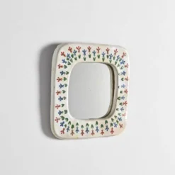 Miroir en céramique, Les Quatre Potiers, France circa 1965
