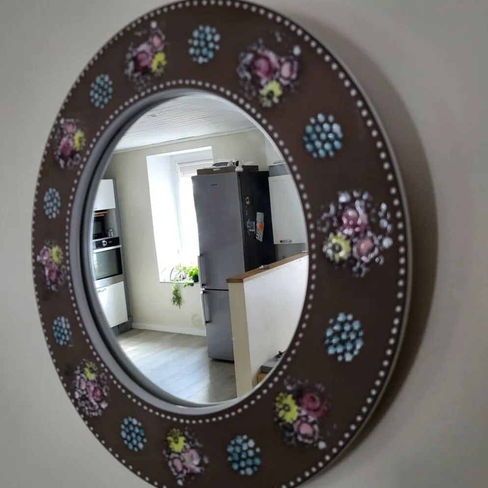Miroir En Céramique Mari Simmulson Decor Florale/ Design Scandinave