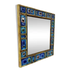 Miroir en céramique mid century