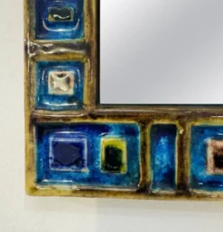 Miroir en céramique mid century