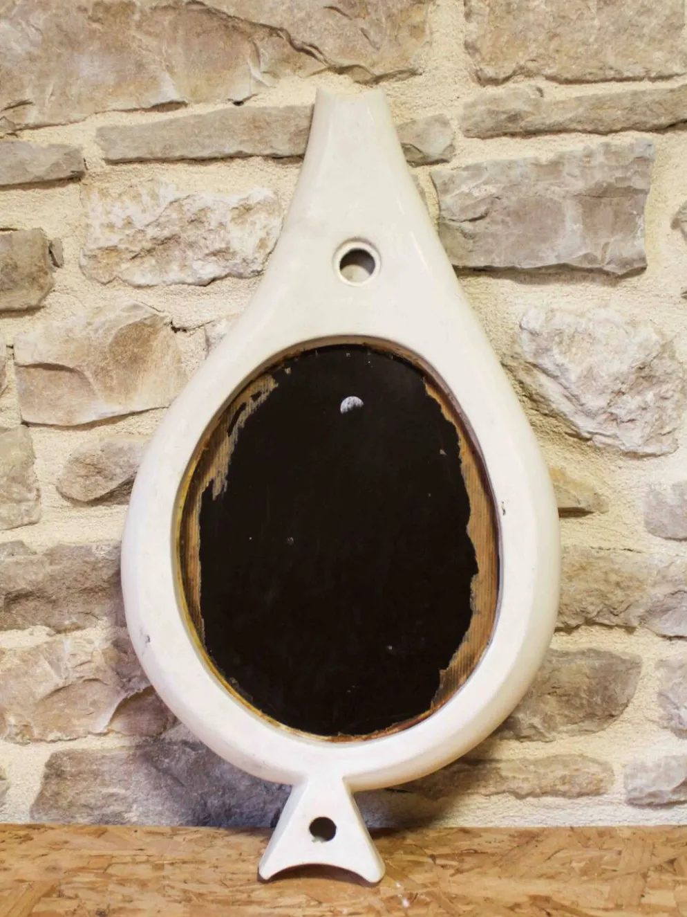 Miroir en céramique par Jean de Lespinasse