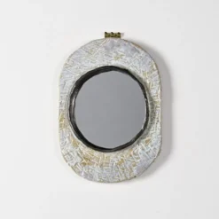 Miroir en céramique par Jean-Pierre Viot, France, vers 1970