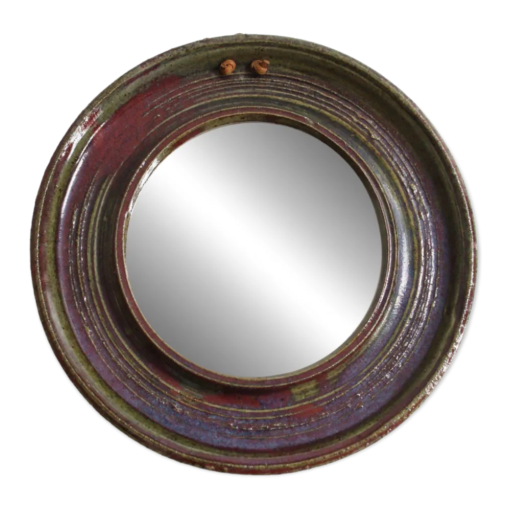 Miroir en céramique vert