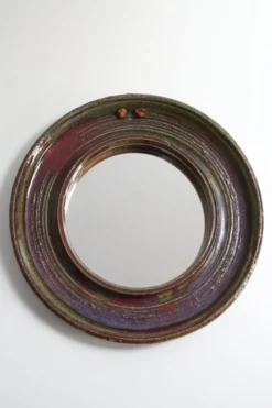 Miroir en céramique vert