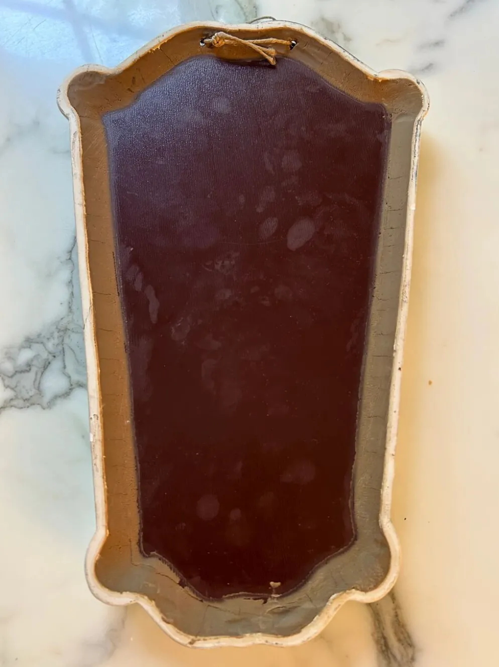 Miroir en céramique verte et blanche par Gmundner Keramik, Autriche, années 1960.