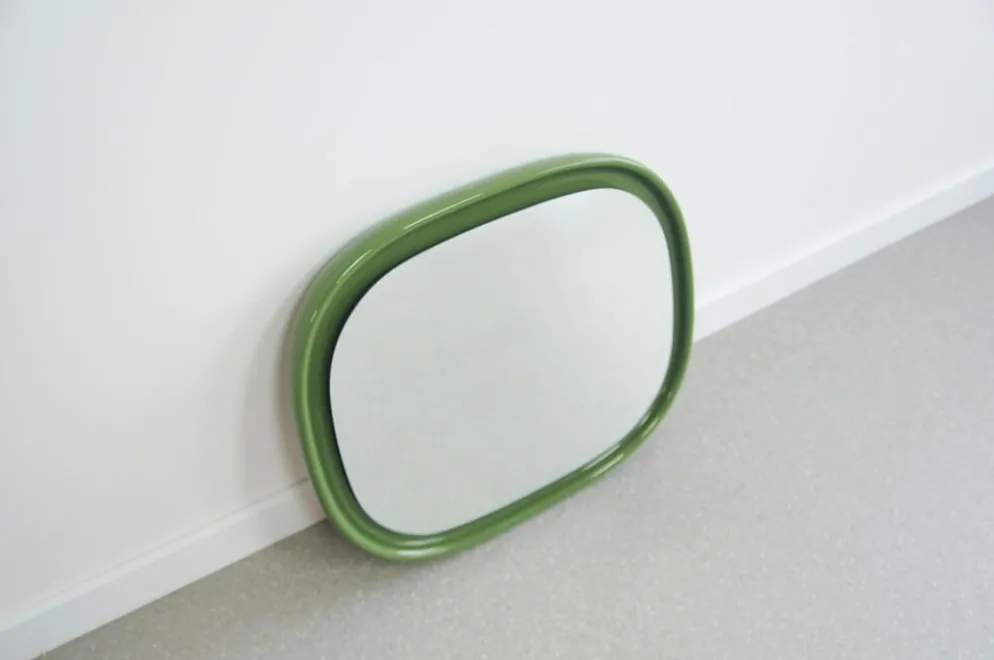 Miroir en céramique verte Sphinx