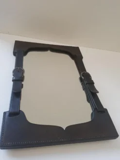 Miroir en cuir 26x38cm