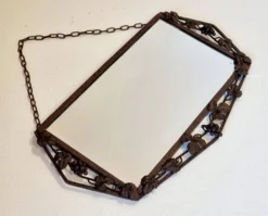 Miroir en fer Art Déco français, années 1930