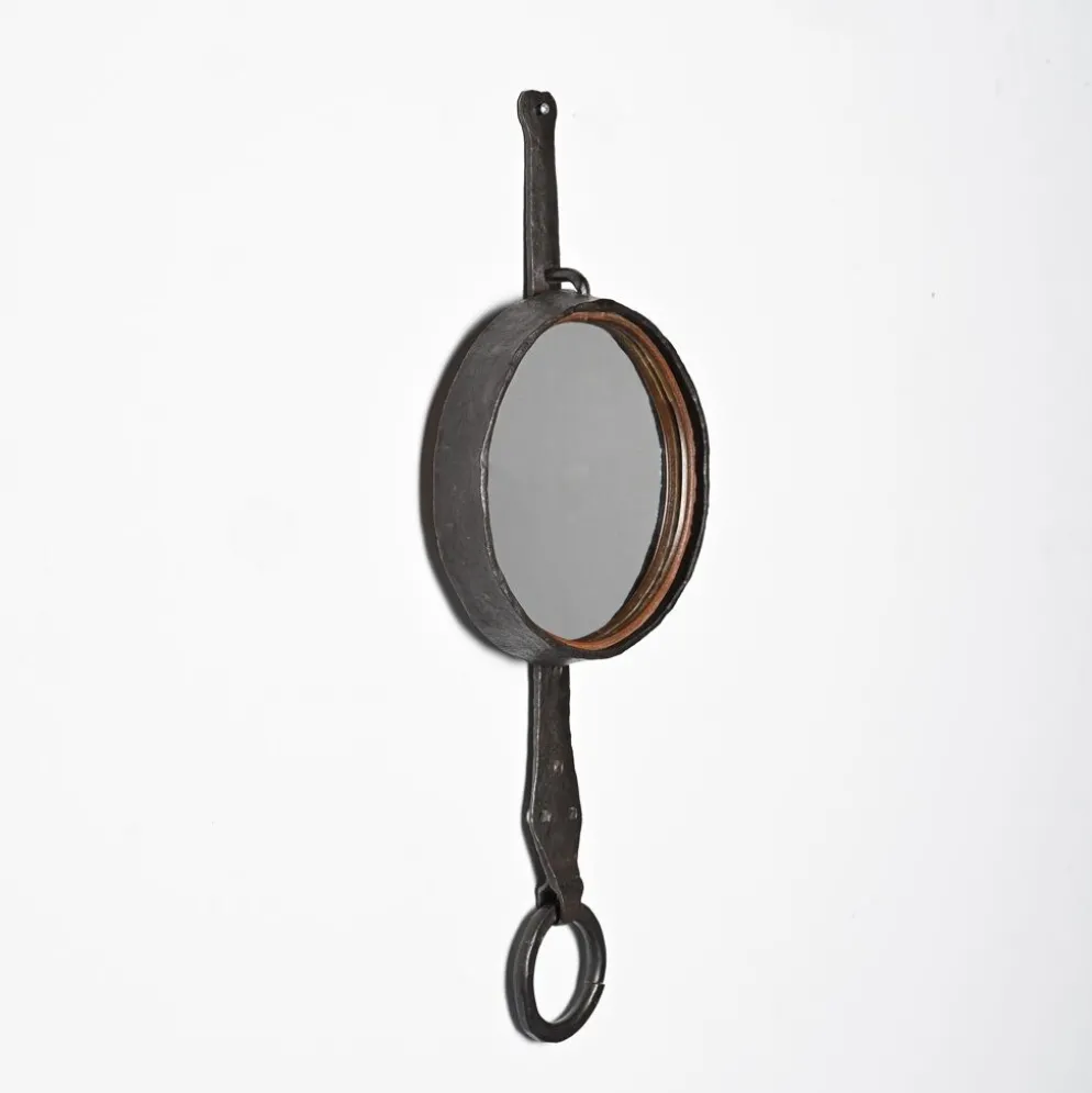 Miroir en fer forgé par Léopold Gest, France, vers 1970