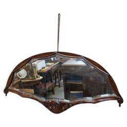 Miroir en forme d'éventail Art Déco français, années 1920