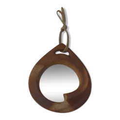 Miroir en grès années 70 12x14cm