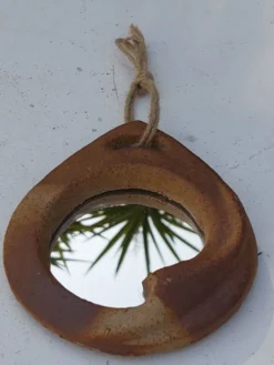 Miroir en grès années 70 12x14cm