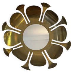 Miroir en laiton doré, 1970
