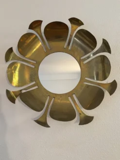 Miroir en laiton doré, 1970