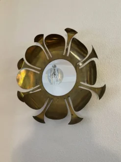 Miroir en laiton doré, 1970