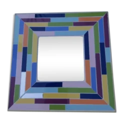 Miroir en marquèterie carrelage - 32x33cm