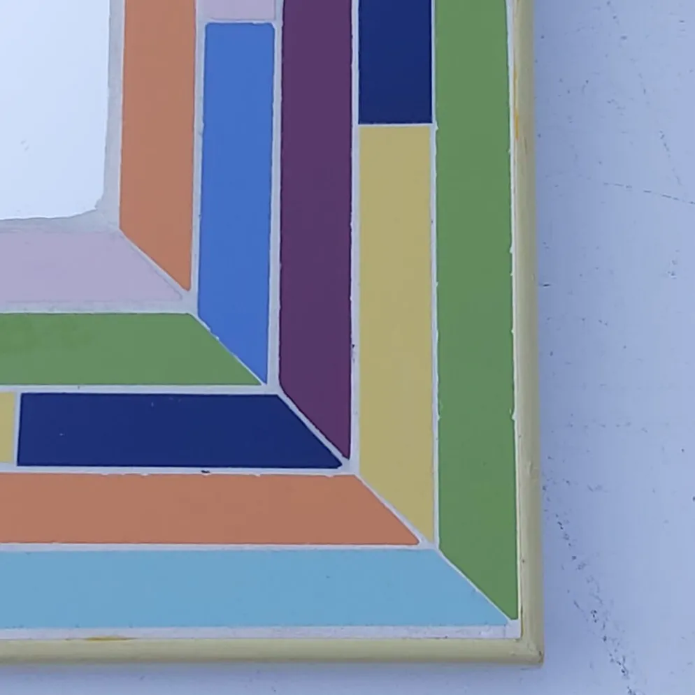 Miroir en marquèterie carrelage - 32x33cm