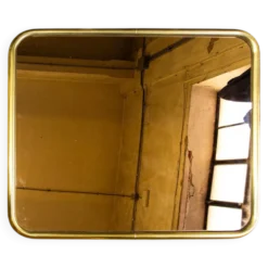 Miroir en métal doré, Italie années 1970