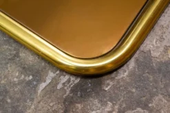 Miroir en métal doré, Italie années 1970