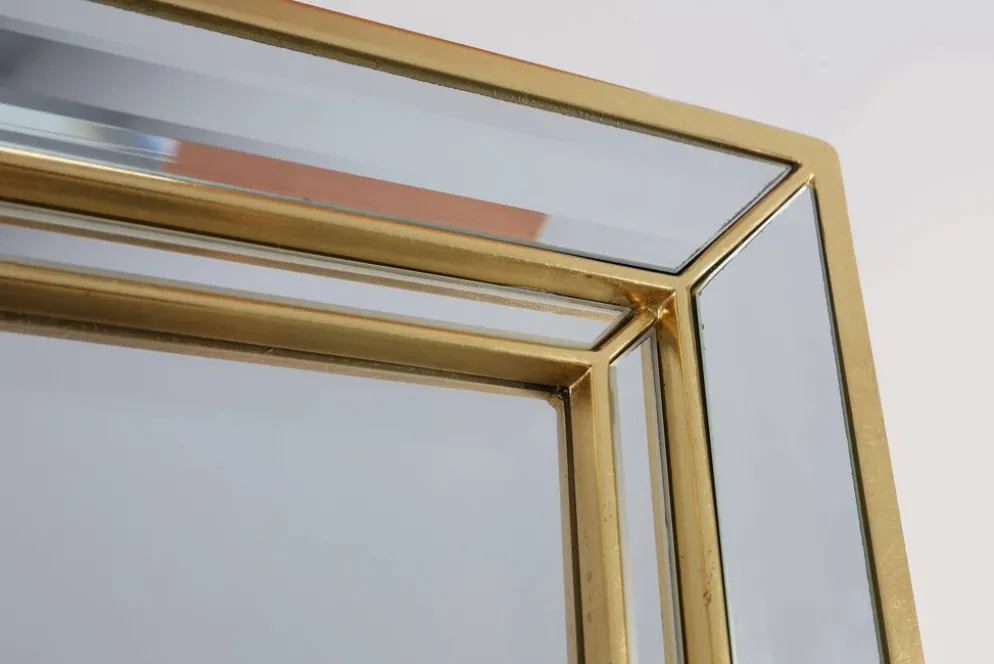 Miroir en métal Hollywood Regency par Deknudt, Belgique, 20e siècle