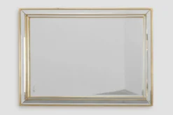 Miroir en métal Hollywood Regency par Deknudt, Belgique, 20e siècle