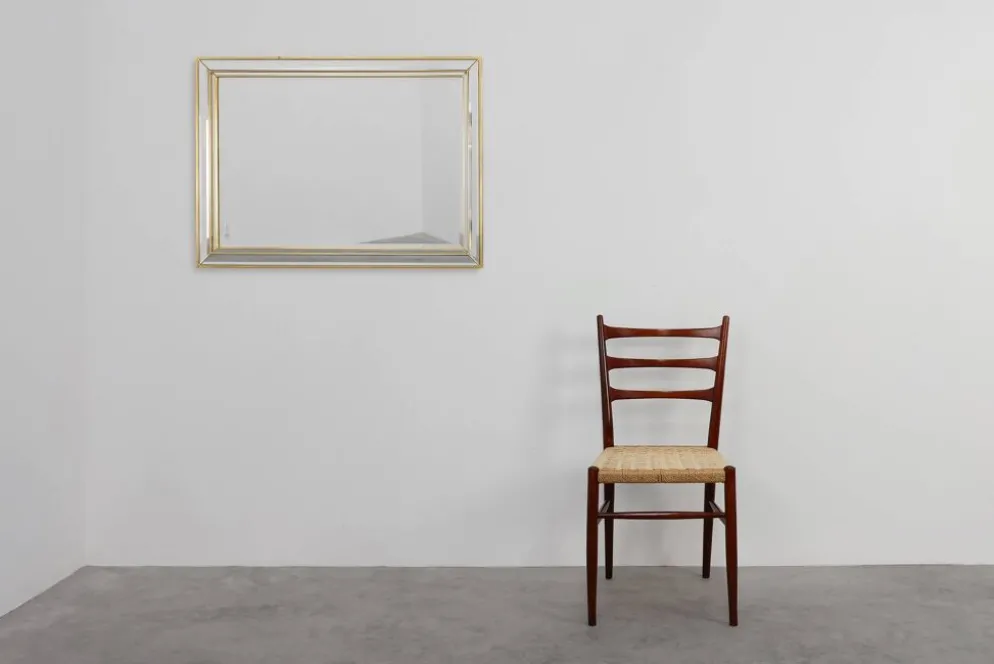 Miroir en métal Hollywood Regency par Deknudt, Belgique, 20e siècle