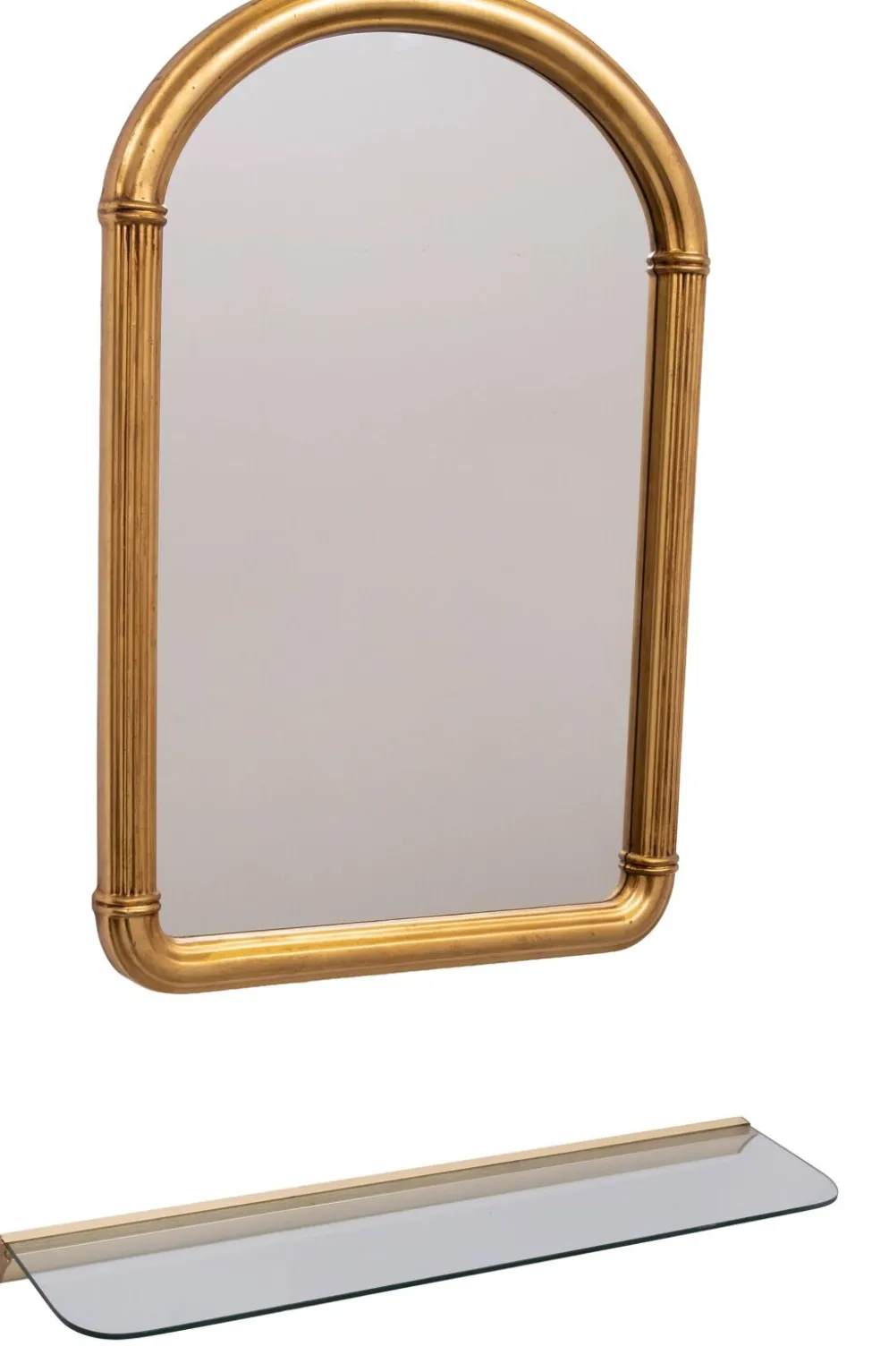 Miroir en or et console Hollywood Regency années 1970 Belgique