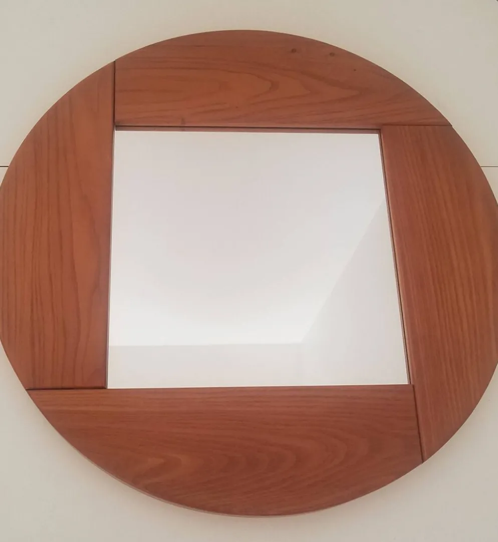 Miroir en orme massif