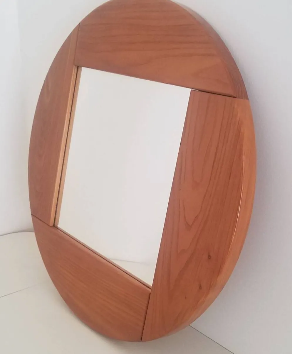 Miroir en orme massif