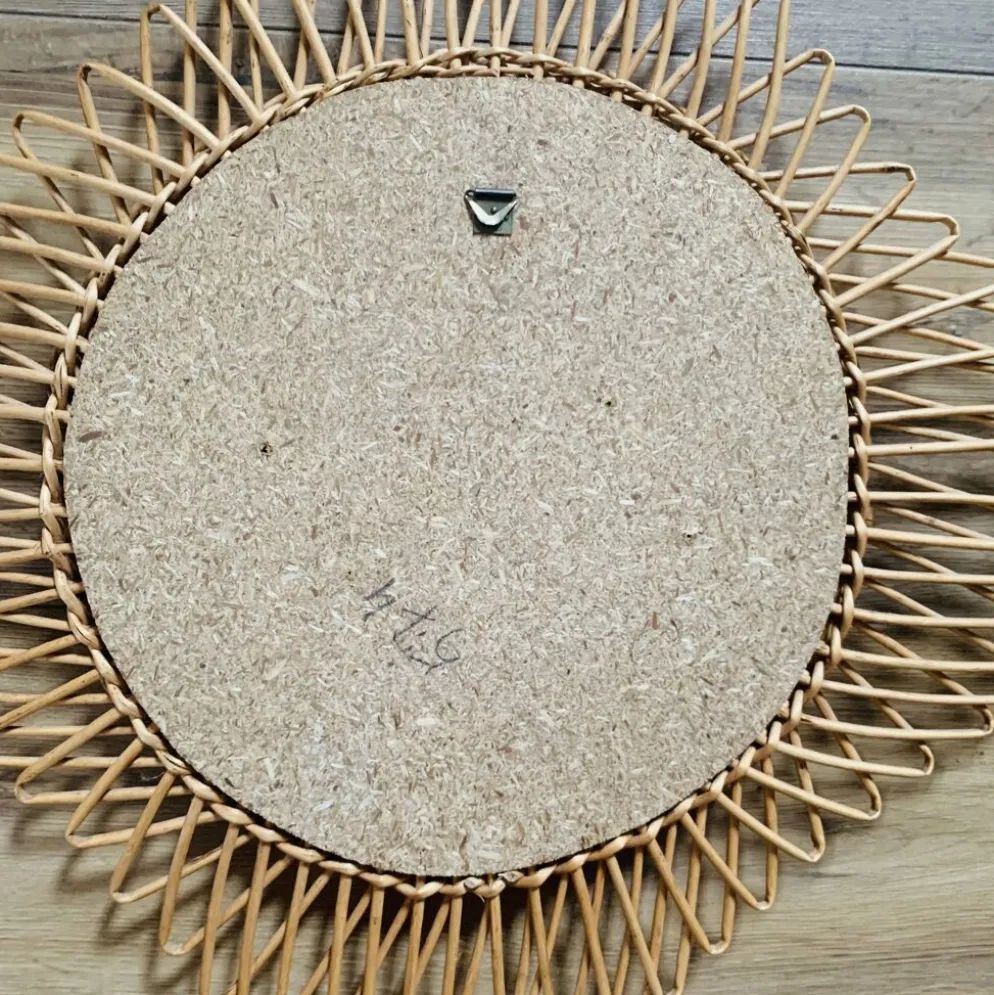 Miroir en osier vintage