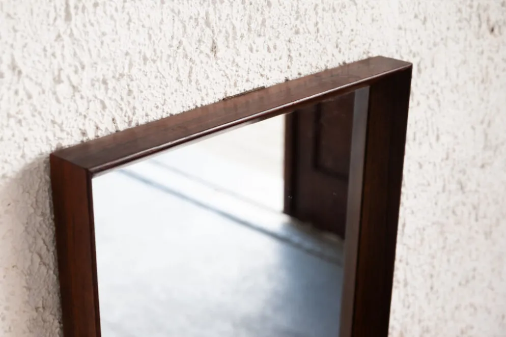 Miroir en palissandre, design danois